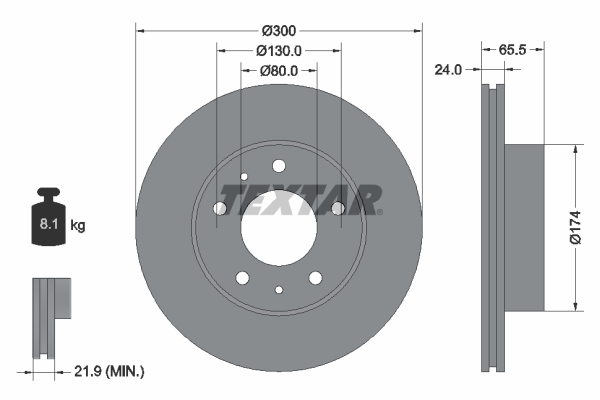 Disc frana TEXTAR 92116703