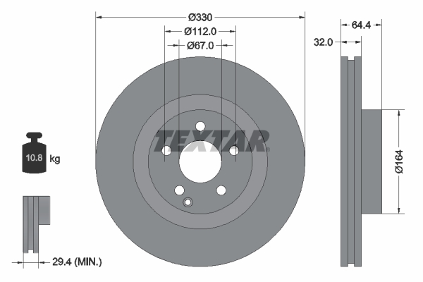 Disc frana TEXTAR 92119905