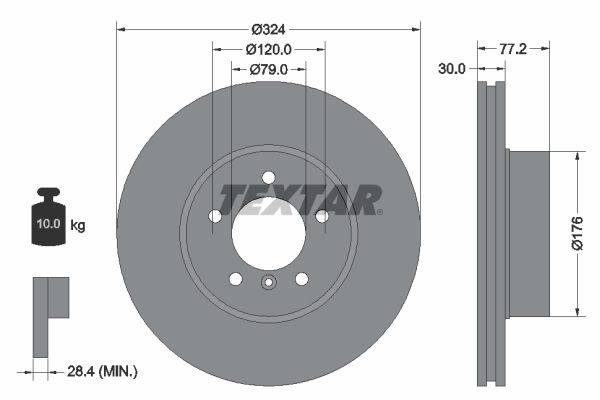 Disc frana TEXTAR 92122603