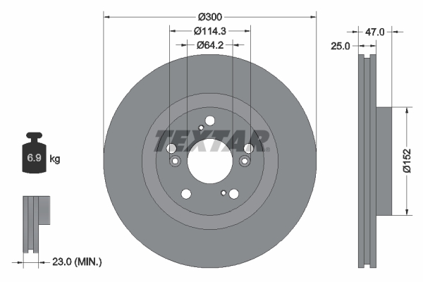 Disc frana TEXTAR 92125000