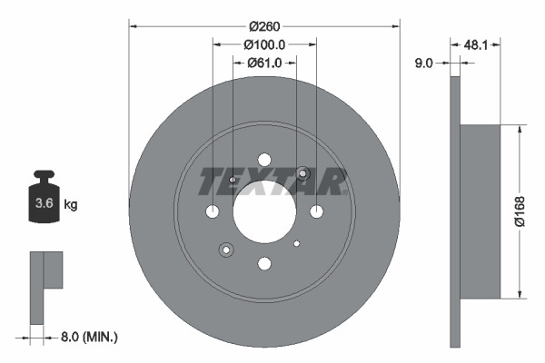 Disc frana TEXTAR 92125403