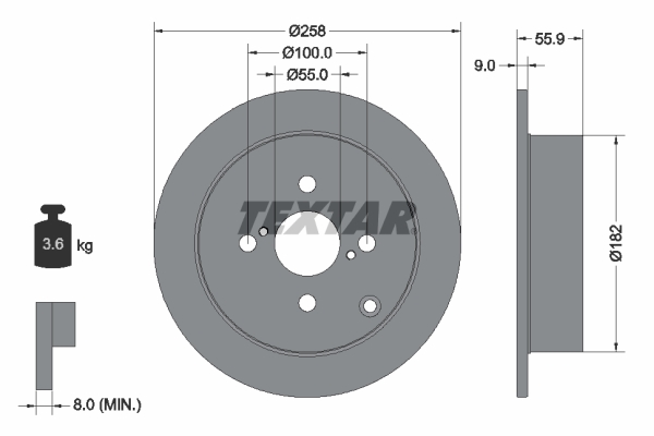 Disc frana TEXTAR 92126103