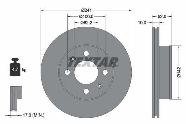 Disc frana TEXTAR 92128503