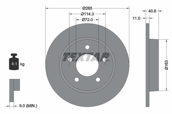 Disc frana TEXTAR 92130500