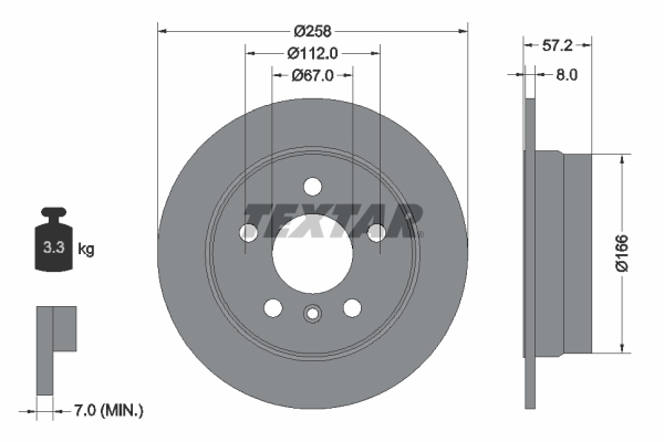 Disc frana TEXTAR 92132103