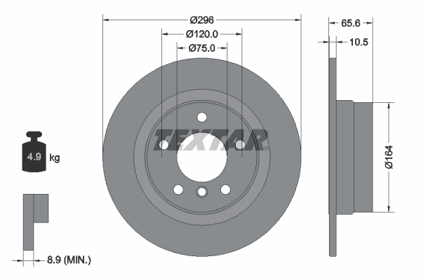 Disc frana TEXTAR 92133103