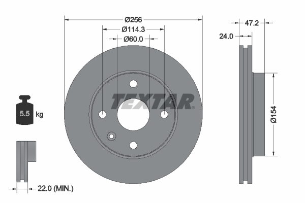 Disc frana TEXTAR 92133500