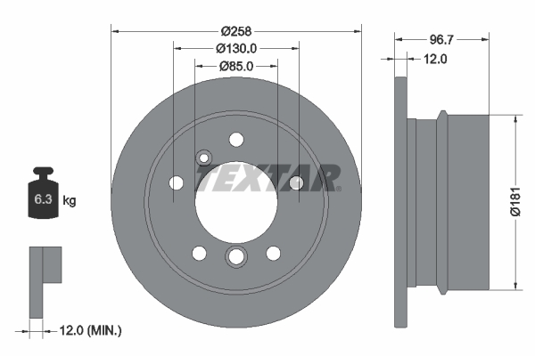 Disc frana TEXTAR 92137503