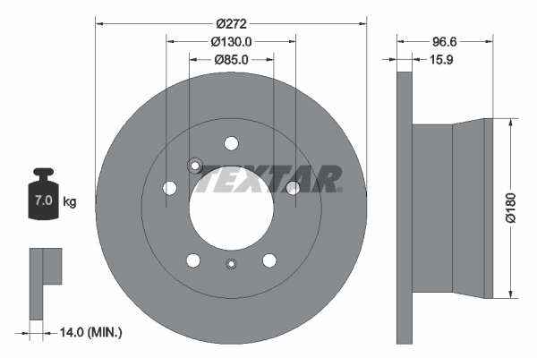 Disc frana TEXTAR 92137603