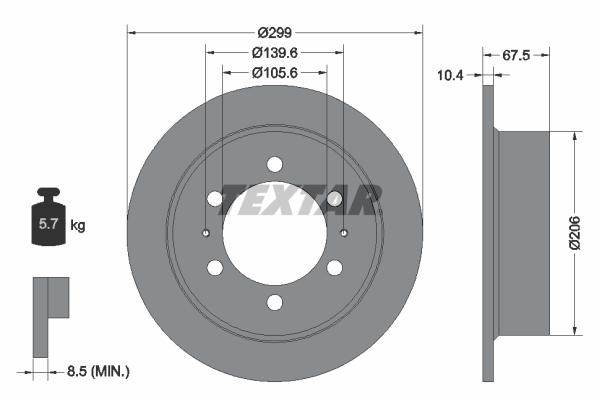 Disc frana TEXTAR 92138500