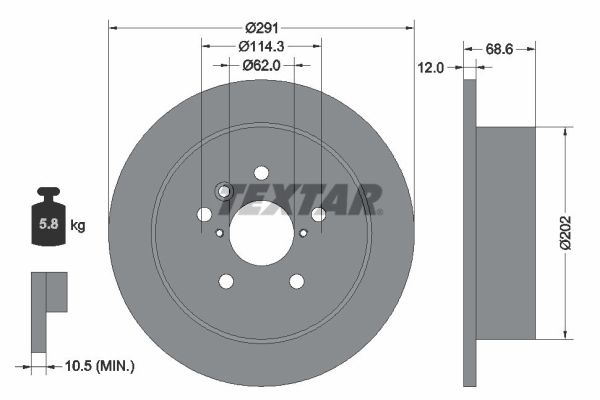 Disc frana TEXTAR 92144203