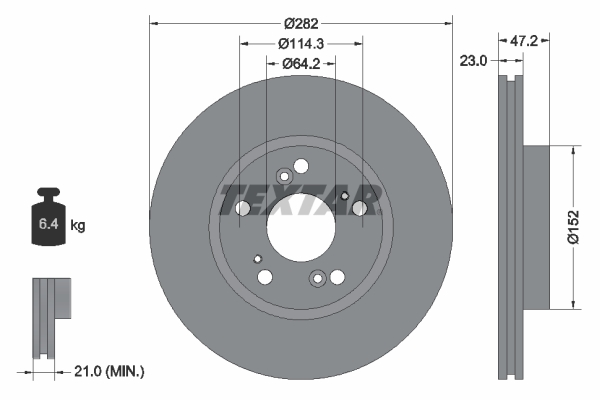 Disc frana TEXTAR 92144403