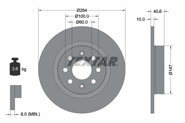 Disc frana TEXTAR 92145903