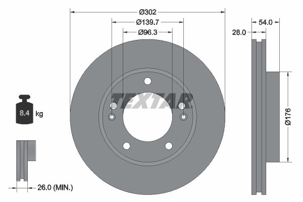 Disc frana TEXTAR 92147303