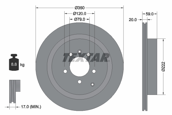 Disc frana TEXTAR 92147703