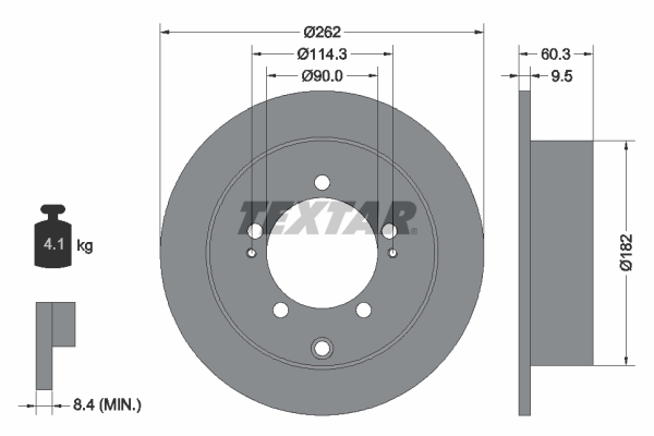 Disc frana TEXTAR 92148600