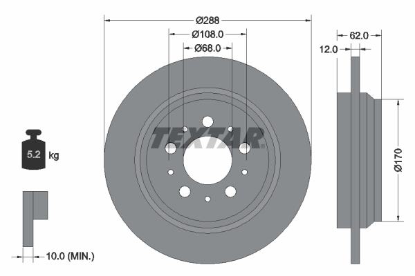 Disc frana TEXTAR 92149203