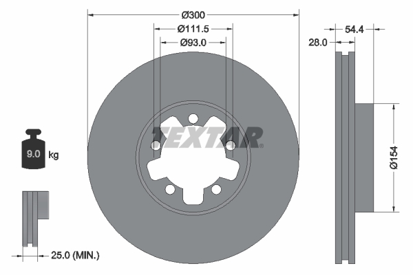 Disc frana TEXTAR 92151903