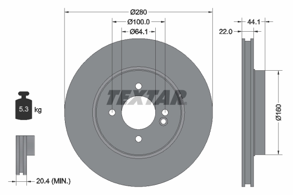 Disc frana TEXTAR 92157905