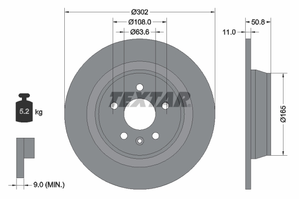 Disc frana TEXTAR 92159303