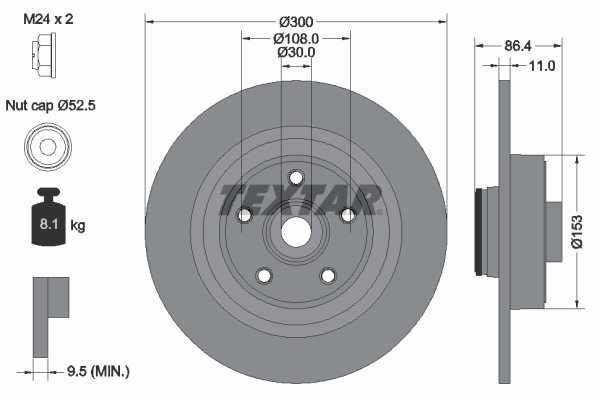 Disc frana TEXTAR 92159803