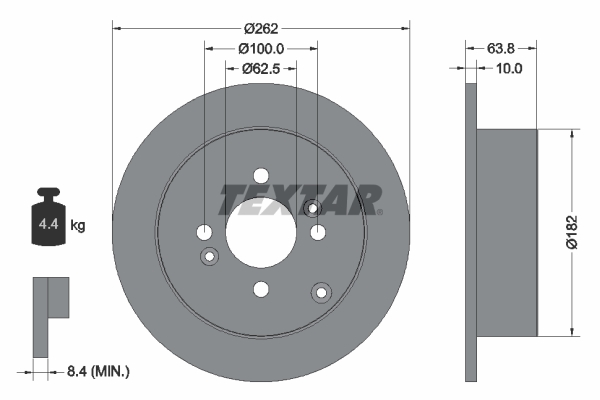 Disc frana TEXTAR 92161303