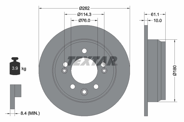 Disc frana TEXTAR 92161703