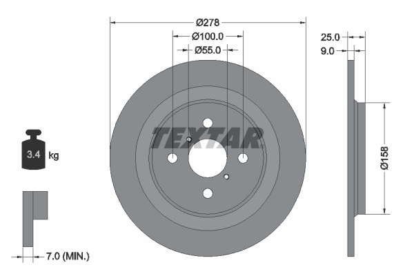 Disc frana TEXTAR 92161903