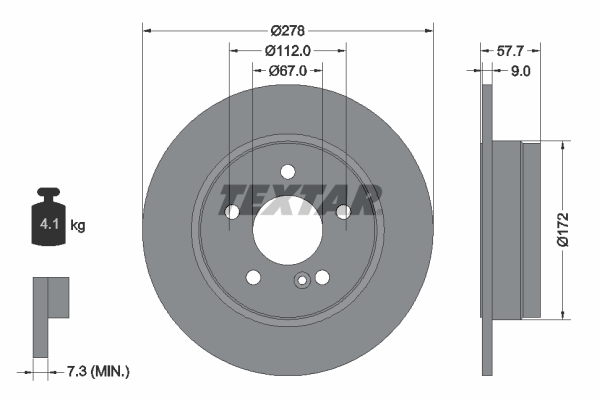 Disc frana TEXTAR 92163103
