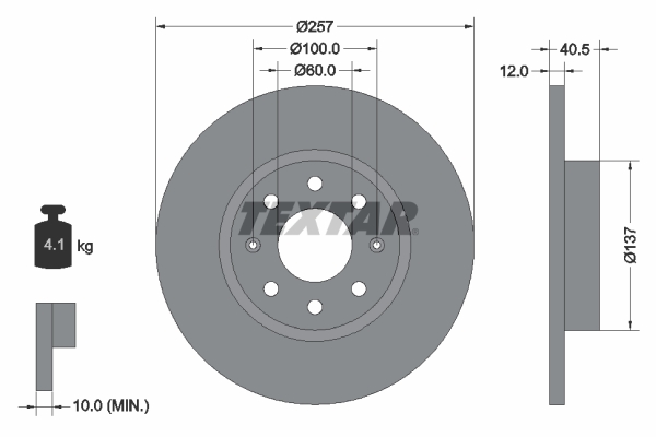 Disc frana TEXTAR 92164603