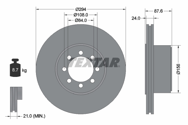 Disc frana TEXTAR 92171700