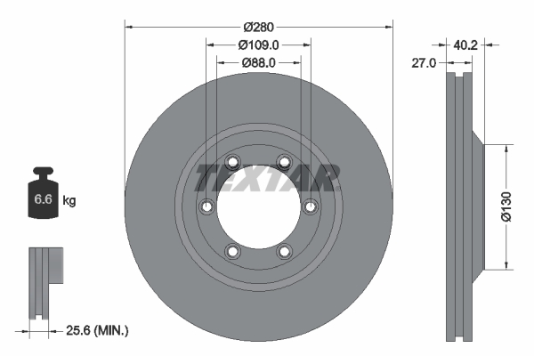 Disc frana TEXTAR 92174803