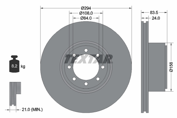 Disc frana TEXTAR 93175300
