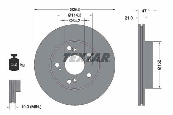 Disc frana TEXTAR 92175803