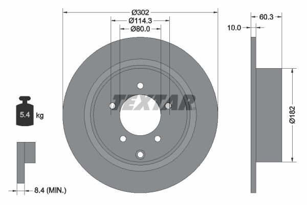 Disc frana TEXTAR 92177303