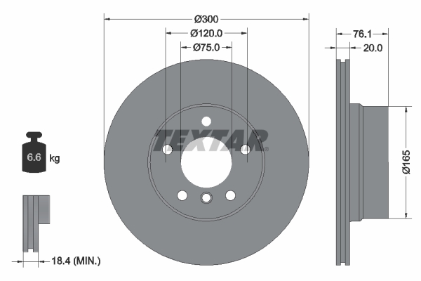 Disc frana TEXTAR 92199503