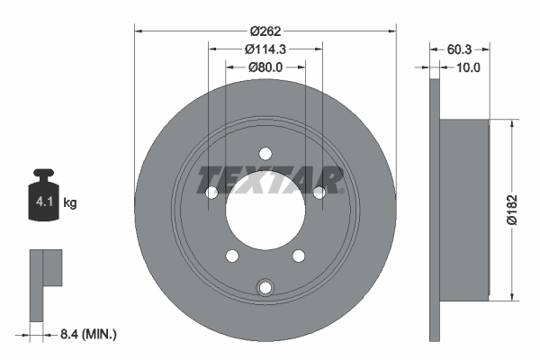 Disc frana TEXTAR 92202903