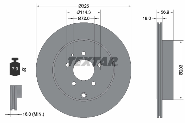 Disc frana TEXTAR 92223603