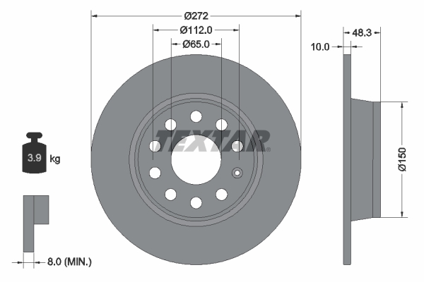 Disc frana TEXTAR 92224903