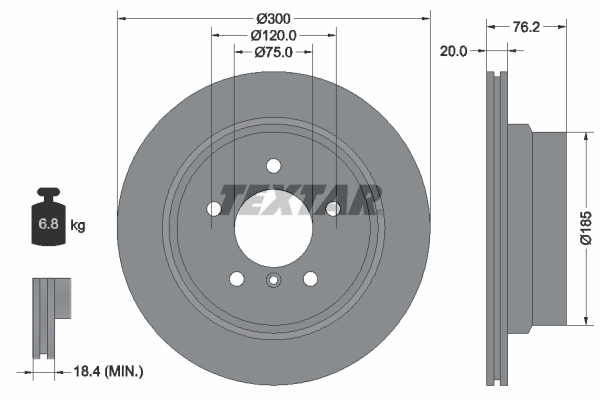 Disc frana TEXTAR 92227103