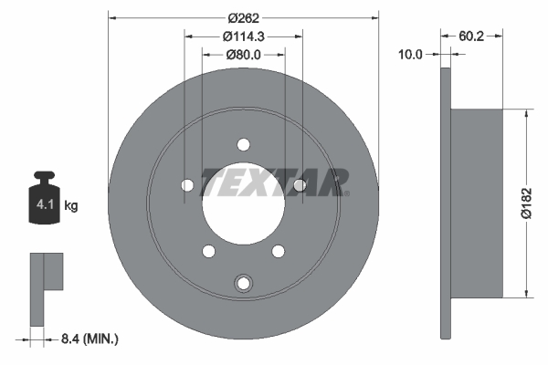 Disc frana TEXTAR 92227403
