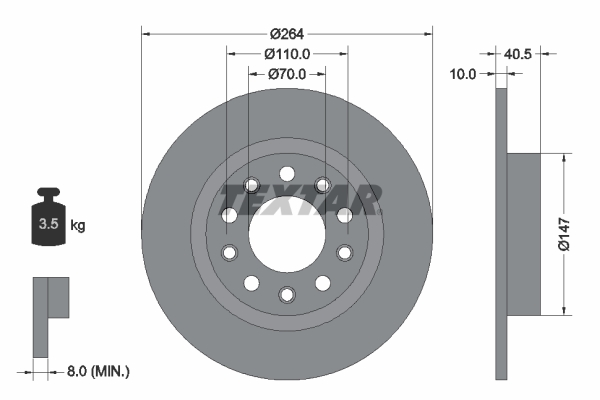 Disc frana TEXTAR 92230203