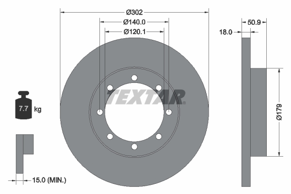 Disc frana TEXTAR 92230803
