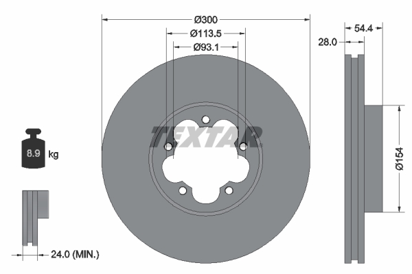 Disc frana TEXTAR 92231500