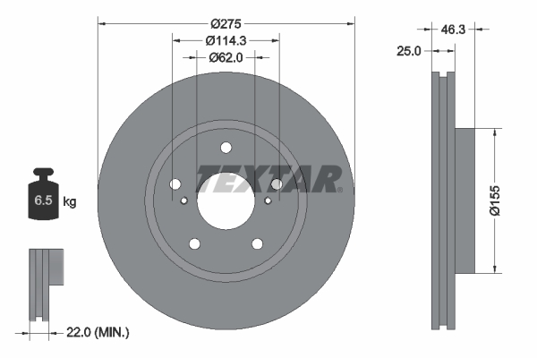 Disc frana TEXTAR 92232703
