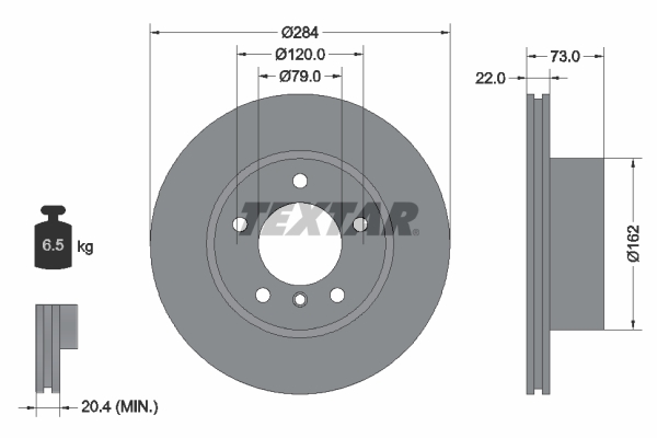 Disc frana TEXTAR 92238403