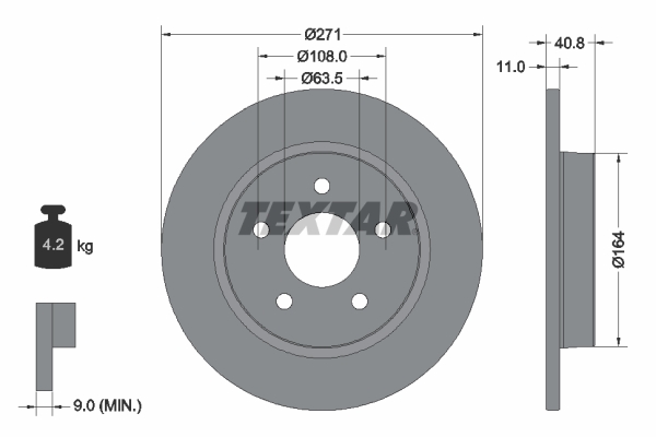 Disc frana TEXTAR 92239003