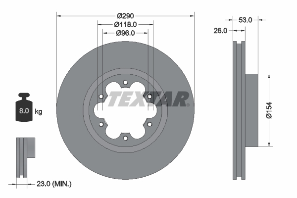 Disc frana TEXTAR 93240600