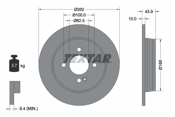 Disc frana TEXTAR 92242203