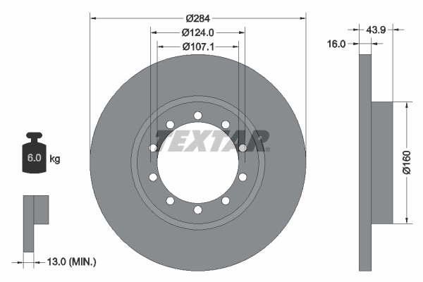 Disc frana TEXTAR 93242500